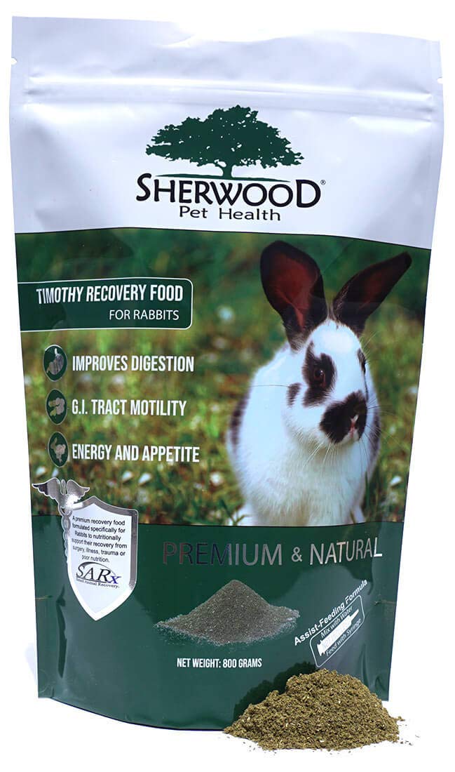 Sherwood Pet Health rabbit emergency kit cover showing compact care supplies for quick use.
