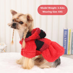 Shifenmei small dog hoodie sweater provides warmth with easy-on-off design.