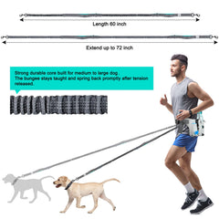 SHINE HAI 72-inch extension provides ample room for dogs to run beside you.