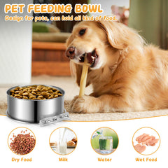 ShineMe crate-mountable bowls with tool-free installation for kennels.