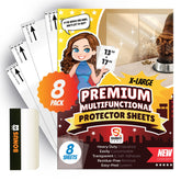 Shiny Hero wall sheets 8-pack protect walls from claw scratches and mess.