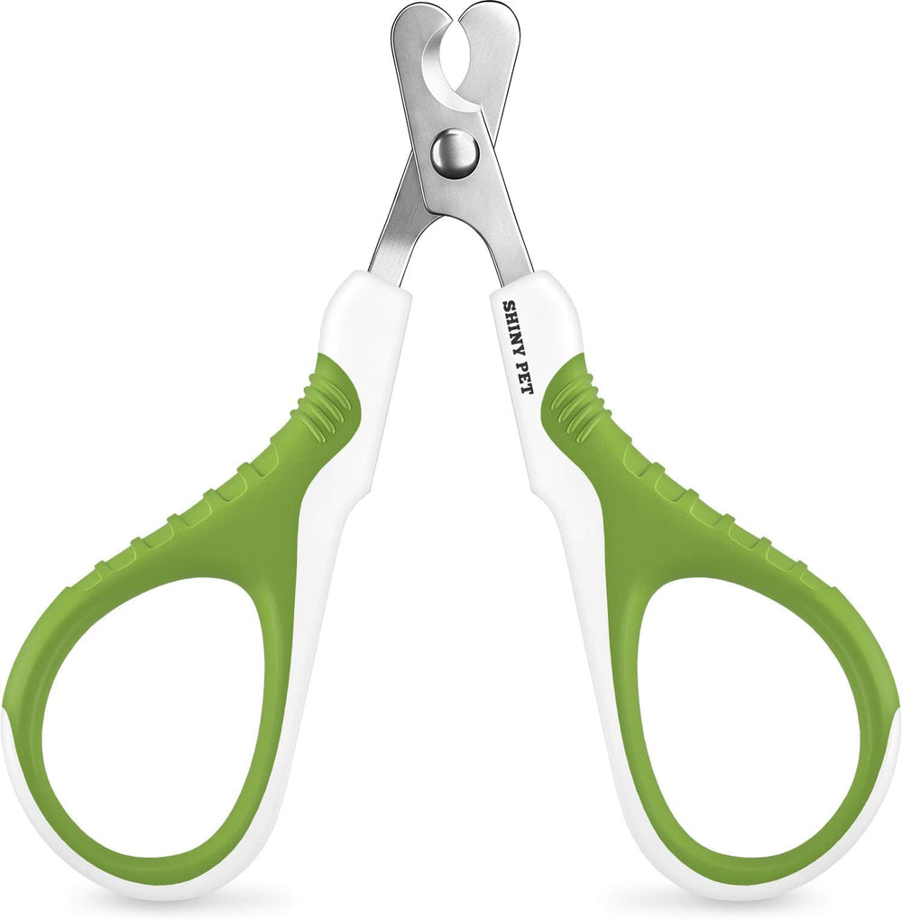 SHINY PET nail clippers closeup blade shows precision for clean cuts.