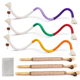 Shizhoo 6pcs cat chew ropes with silvervine sticks package promotes enrichment during playtime.