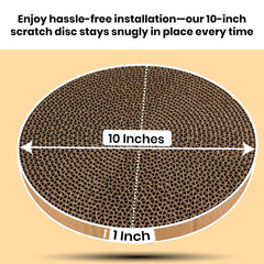 Shizhoo Scratch and Spin pad cardboard material view highlights safe recycled construction for cats.
