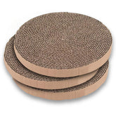 Shizhoo Scratch and Spin pad pack closeup shows durable corrugated cardboard for scratching.