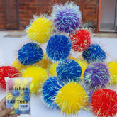 Shizhoo sparkle pom poms cat toy; interactive play and exercise