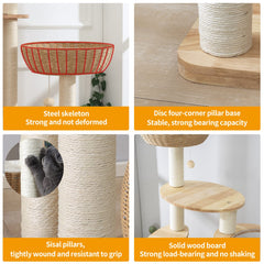 SHODMI sisal posts close-up show durable scratching surfaces protecting furniture.