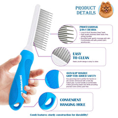 Shopping GD grooming-comb-undercoat with dual teeth action for thorough grooming