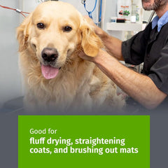 Show Tech Tuffer Than Tangles ergonomic handle shown for comfortable extended grooming.