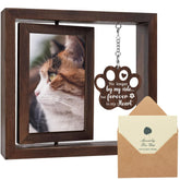 SHOW-YA cat memorial rotating frame 4x6 displays two memories.
