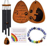 SHOW-YA Cat Memorial Wind Chimes porch display promotes gentle remembrance.