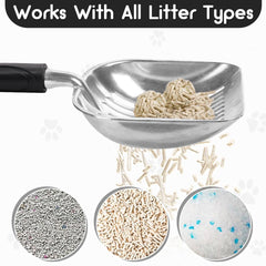 Showvigor cat litter scoop with ergonomic plastic handle for comfortable scooping