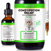 Shuangjia Cat Constipation Relief bottle closeup showing natural formula and packaging