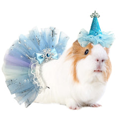 ShuRung princess hat closeup highlights handmade craftsmanship for small pets.
