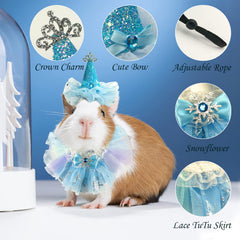 ShuRung rabbit crown hat on bunny for an adorable party-ready look.