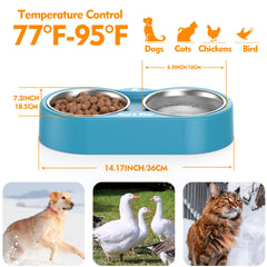 Shylome automatic temperature control operates to maintain suitable water temperature.