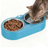 Shylome heated water bowl outdoor side view keeps pets hydrated in cold weather.