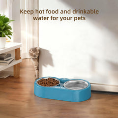 Shylome removable stainless-steel bowls shown for easy refilling and cleaning.