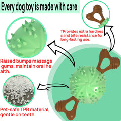 Sidaeren Indestructible Dog Chew Toy bright colors design boosts visibility