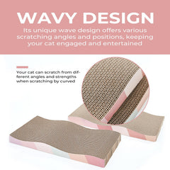 SIDAZON Cat Scratch Pad with catnip entices playful scratching.