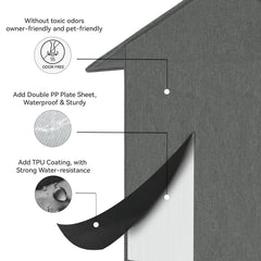 Siedihit Outdoor Cat House outer material shows durable scratch-resistant surface