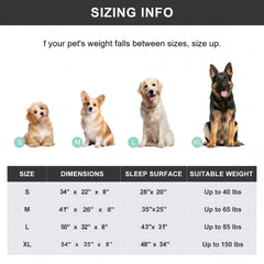 Siemour elevated dog bed outdoor-use grey showcasing weather-ready design.