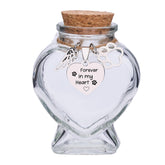 Signifyule pet memorial bottle heart shape with engraved name for lasting memory