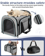 Siivton Cat Carrier featuring shoulder straps for hands-free transport.