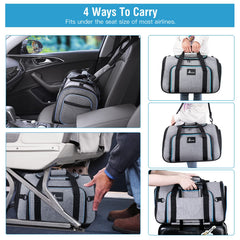 Siivton pet carrier interior dimensions highlighting generous travel space