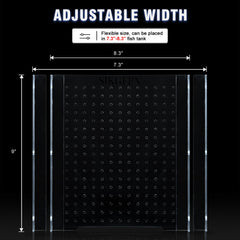 SIKGFPN acrylic fish tank divider front view shows unobstructed viewing while separating fish.