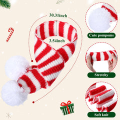 SilTriangle Christmas dog scarf in green with white accents for festive warmth