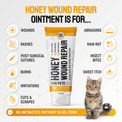 Silver Grade honey wound repair gel closeup highlighting soothing honey for minor wounds.