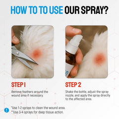 SILVER GRADE Wound Spray bottle-dispense demonstrates easy spray mechanism.