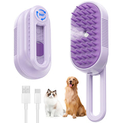 SILVLF Cat Steam Brush detangling close-up for smoother fur and easier grooming.