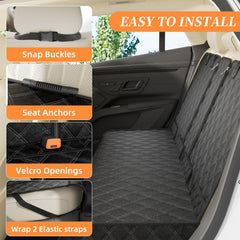 Simple Trending dog car seat cover adjustable headrest strap ensures secure, customizable fit.