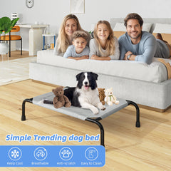 Simple Trending raised dog bed mesh panel promotes airflow to help dogs stay dry.