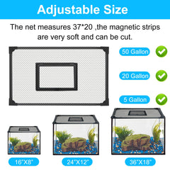 SIMPLIPLEX fish tank lid with feeding window enables easy feeding while keeping fish safe.
