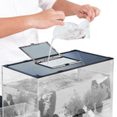 SIMPLIPLEX fish tank lid magnetic closed reduces jumping and escapes for standard tanks.