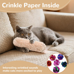 SINROBO cat toys soft plush grey — versatile pillow for snuggle and nap-ready fun.