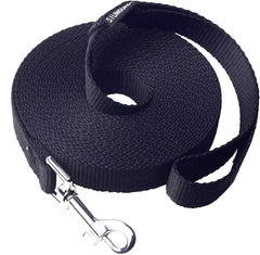 Siumouhoi 15ft black dog leash for reliable recall training.
