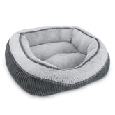 SIWA MARY dog bed in gray flannel exterior for stylish home lounging