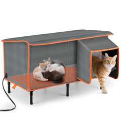 SIWA MARY heated outdoor cat house entrance view for easy shelter access.