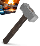 Sixcow Blacksmith hammer head close-up showing durable carbon steel for heavy forging tasks