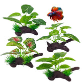 SIYIPURR silk aquarium plants with green leaves add lifelike movement to your fish tank.