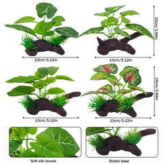SIYIPURR silk aquarium plants featuring a weighted base for stable placement.
