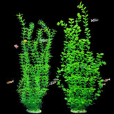 SIYIPURR 23.6-inch green plant with ceramic base for stable, natural-looking decor.