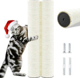 SIYIPURR cat scratch post replacement pole assembly showing natural sisal texture for durability