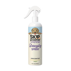 Skip the Groomer detangling spray bottle eases knots for smoother brushing