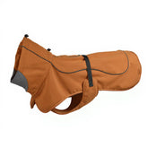 SKIPGEAR Softshell Dog Winter Vest Front view shows a snug fit for active hiking dogs.