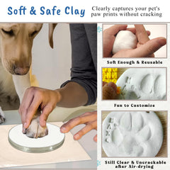 Skittypurr clay paw prints drying as a durable keepsake idea
